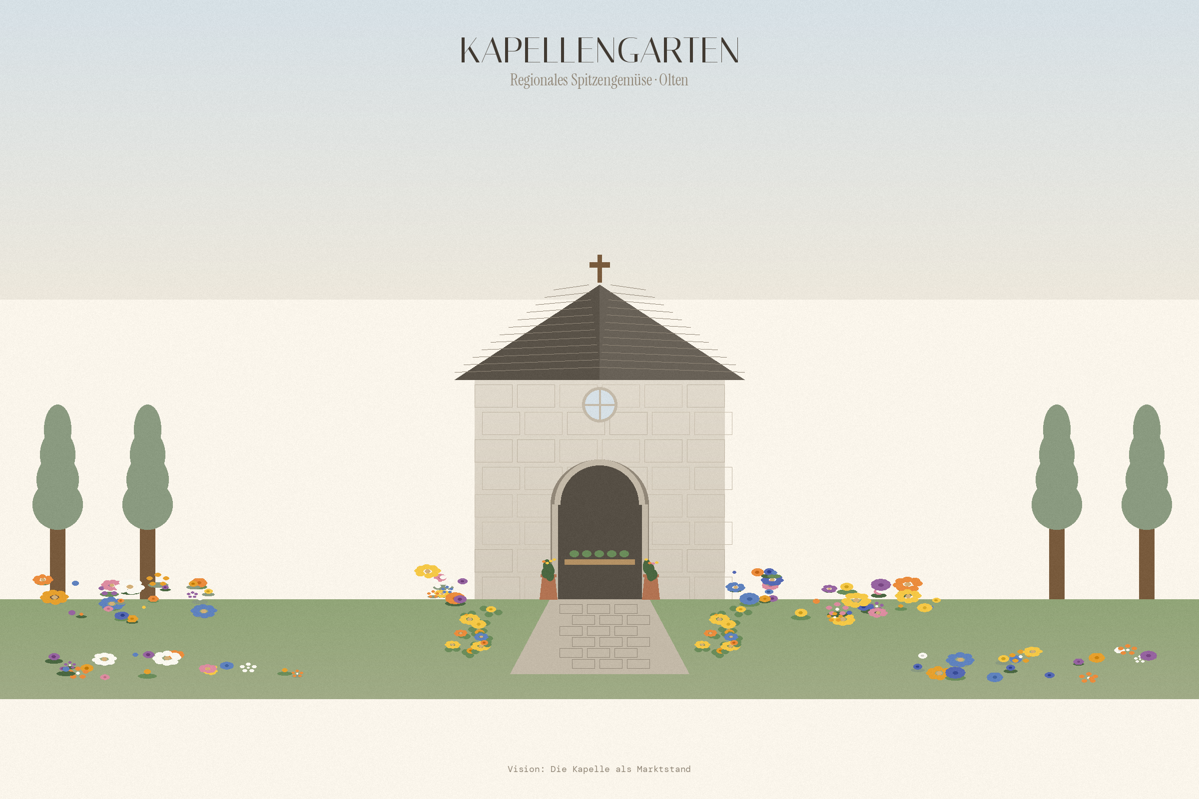 Kapellengarten - Aussenansicht mit Blumen