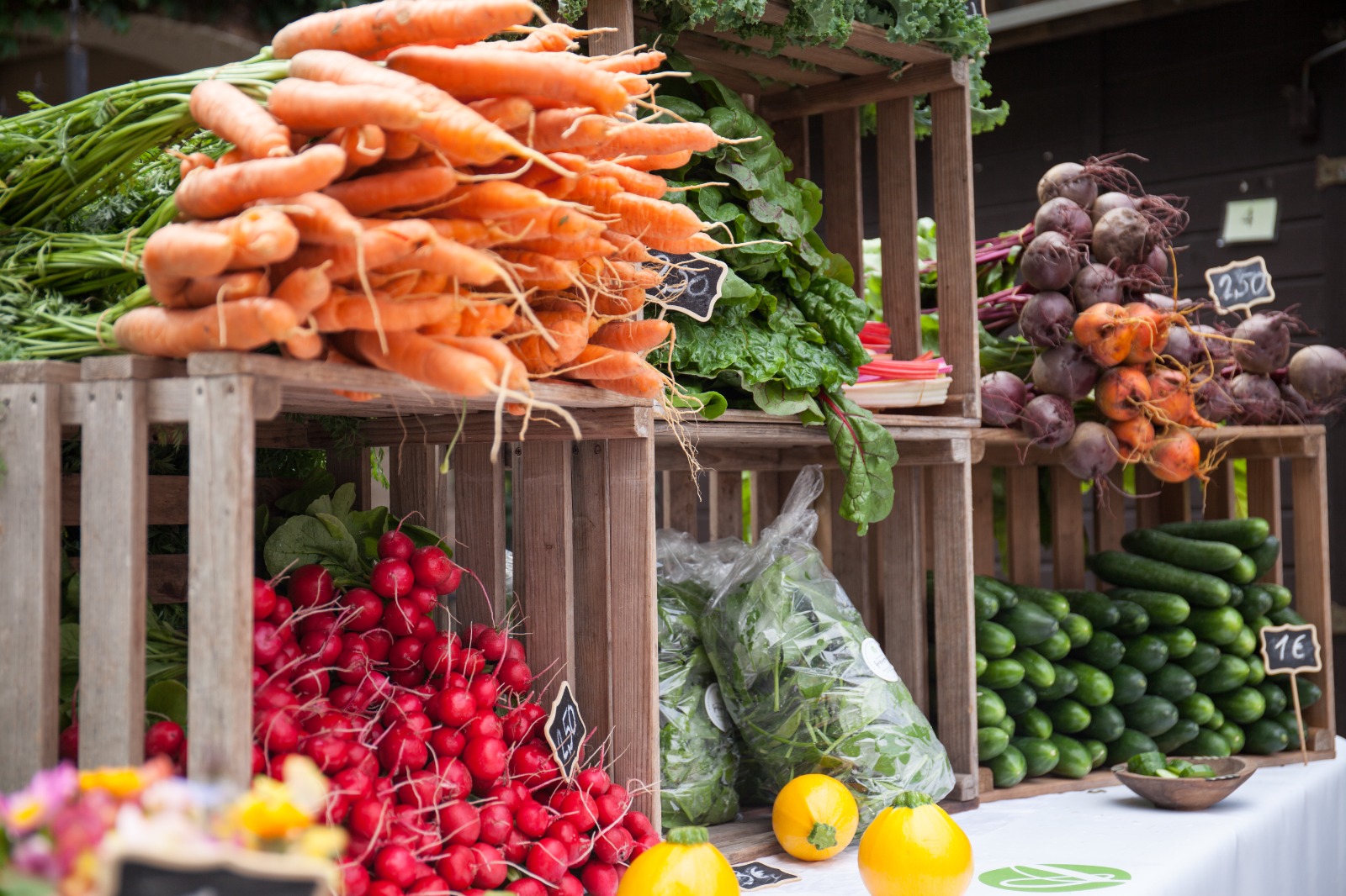 Gemüse am Marktstand